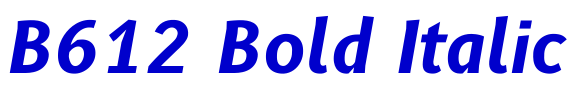 B612 Bold Italic font